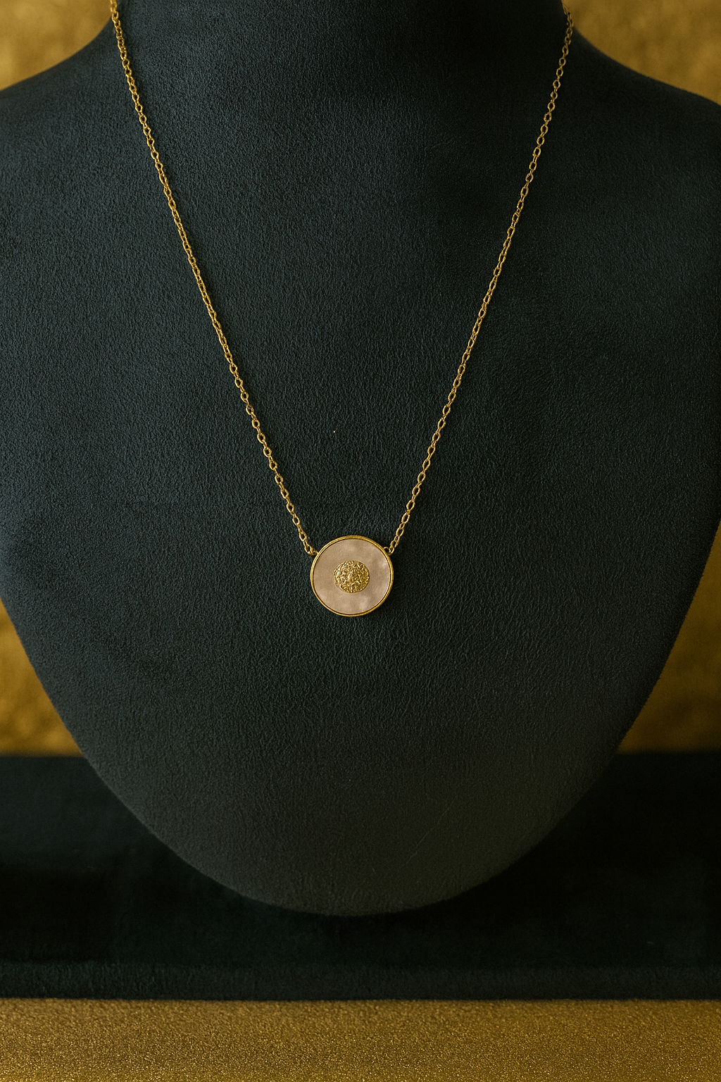Necklace with a circular pendant