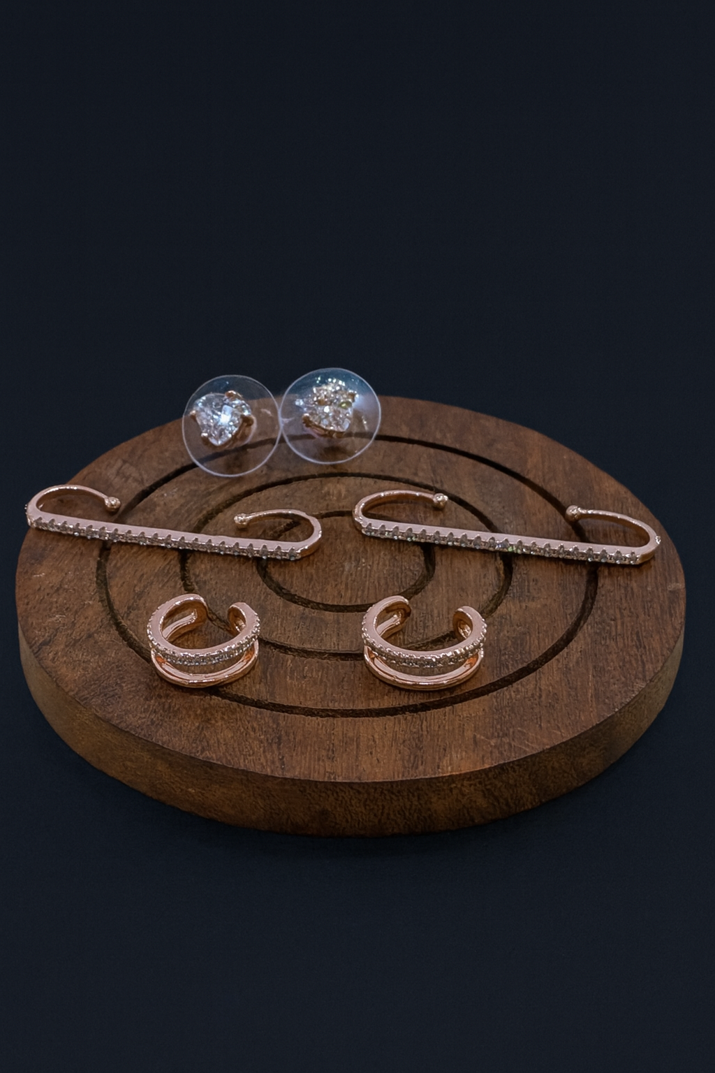 Luxe Rose Ear Stack Set