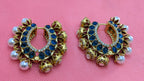 Royal Lotus Double-Sided Meena Earrings – reversible lotus earrings with enamel and pearls