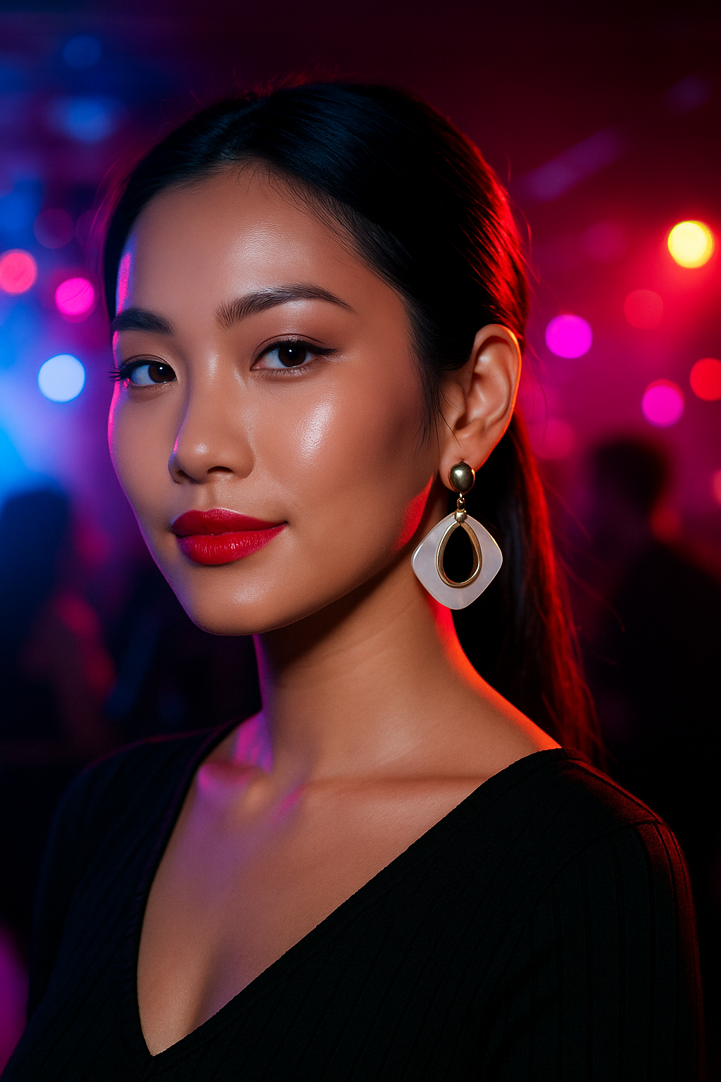 MistDrop Resin Hoops – marbled resin hoops with gold teardrop center