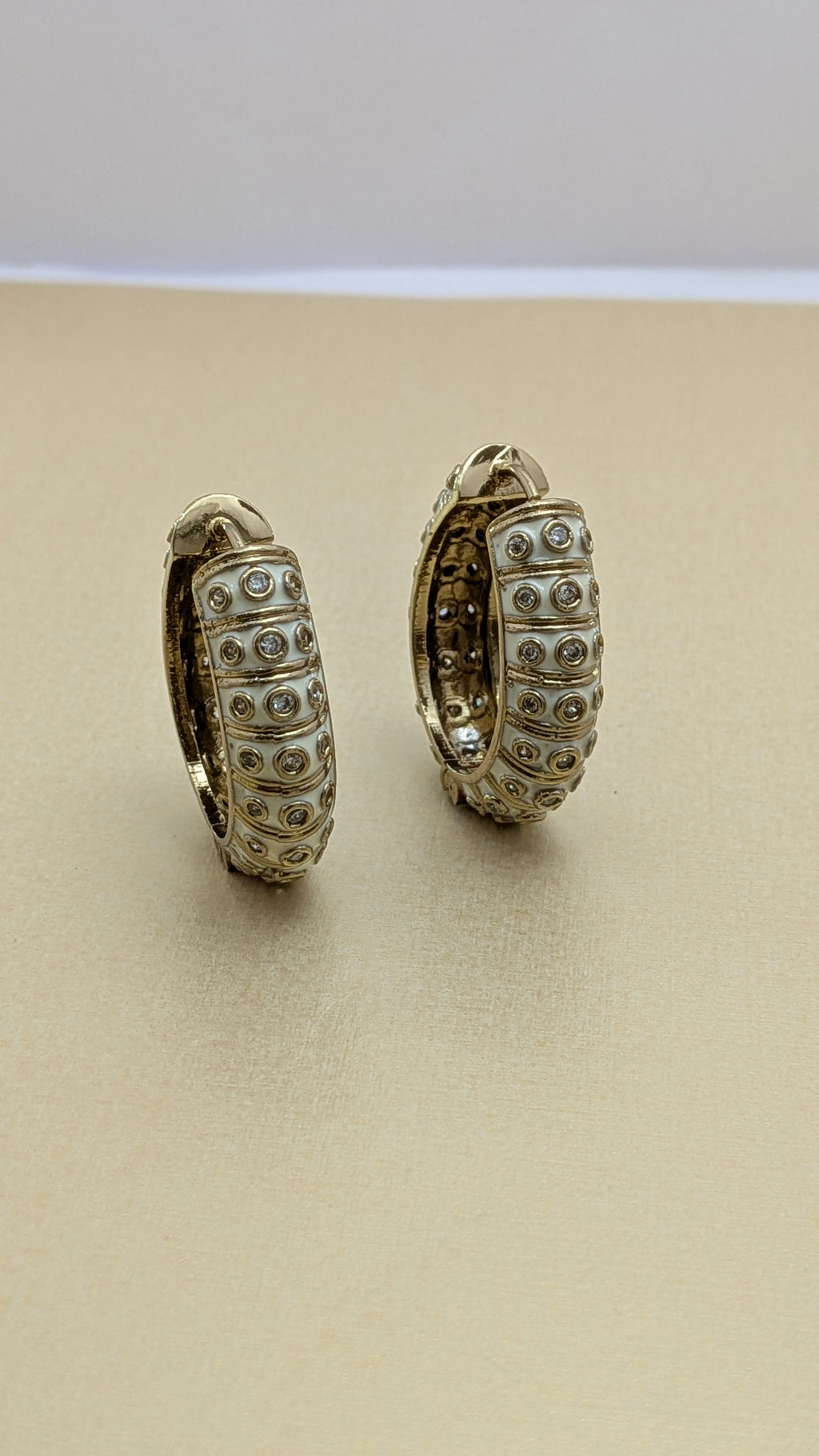 Carved Heritage Hoops – engraved floral hoop earrings with stone embellishments