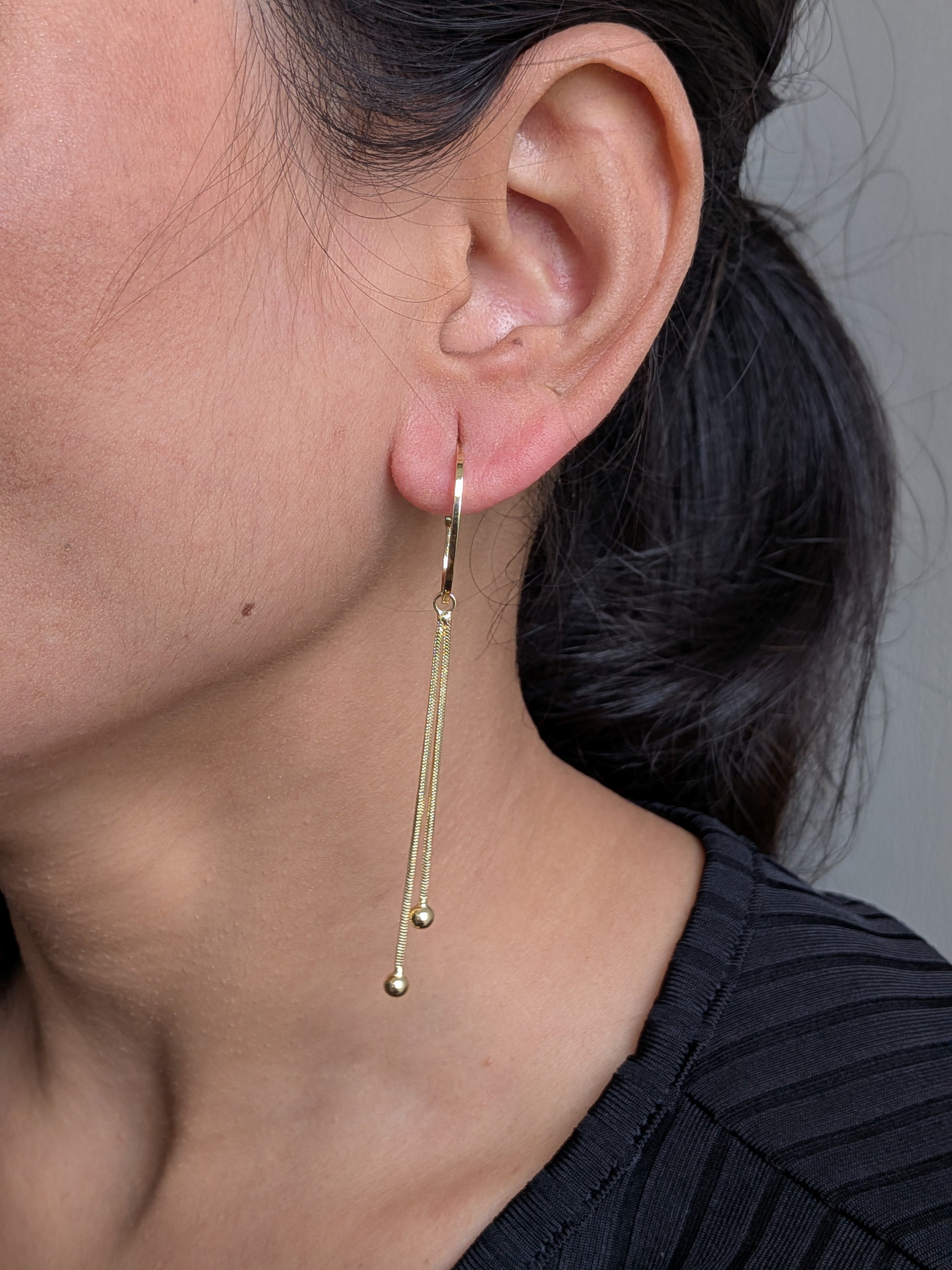 Viola Bloom Convertible Earrings – violet enamel flower with crystal motifs and gold tassels