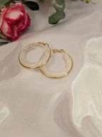 LuxeTint Enamel Hoop Earrings – pastel enamel hoops with golden edging