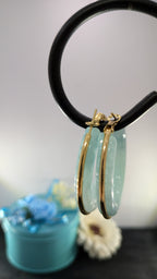 LuxeTint Enamel Hoop Earrings – pastel enamel hoops with golden edging