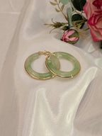 LuxeTint Enamel Hoop Earrings – pastel enamel hoops with golden edging