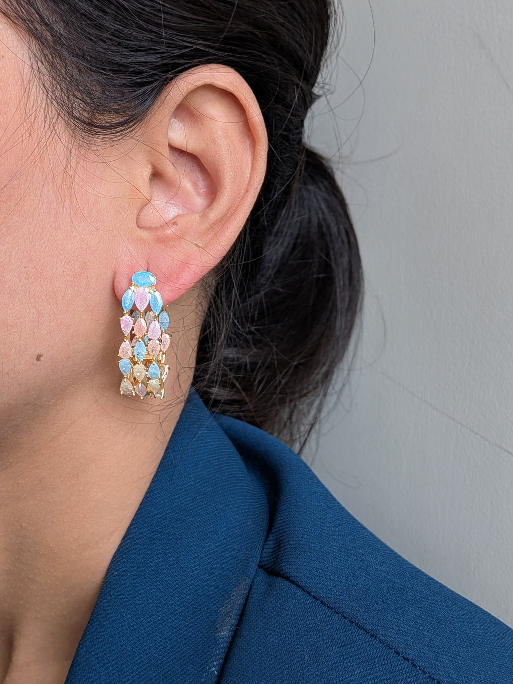 Pastel Prism Hoop Earrings  from TreasureDrum Jewellery