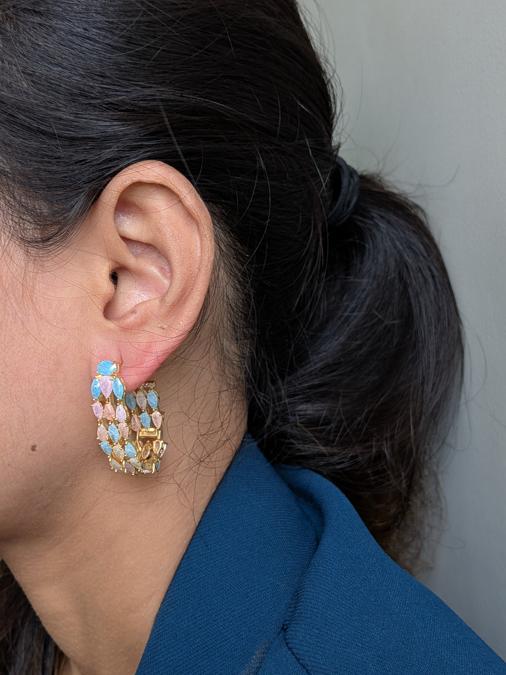 Pastel Prism Hoop Earrings  from TreasureDrum Jewellery