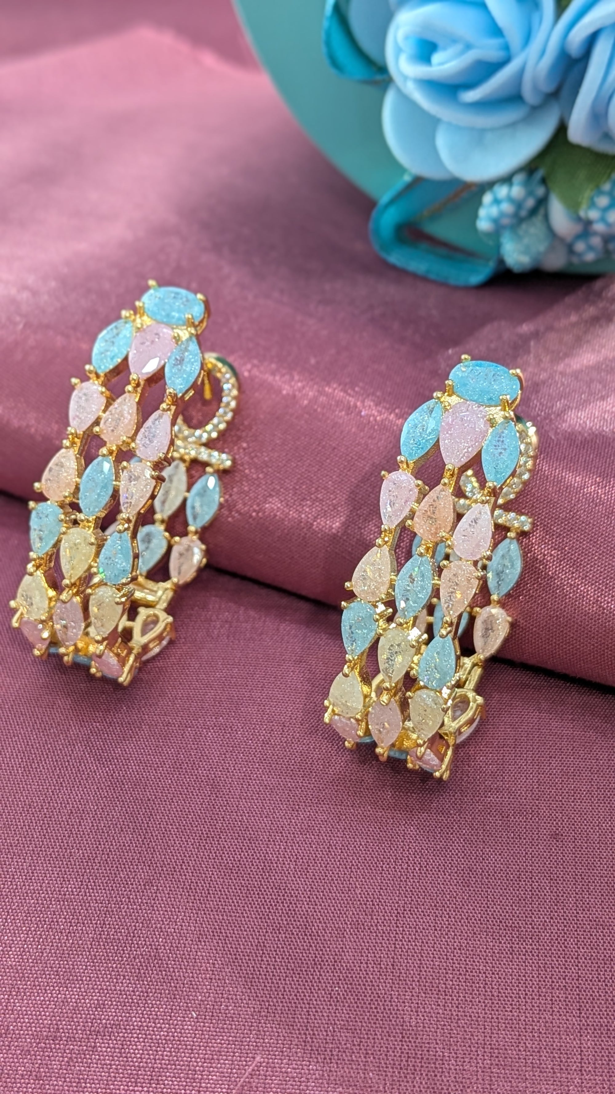 Pastel Prism Hoop Earrings  from TreasureDrum Jewellery