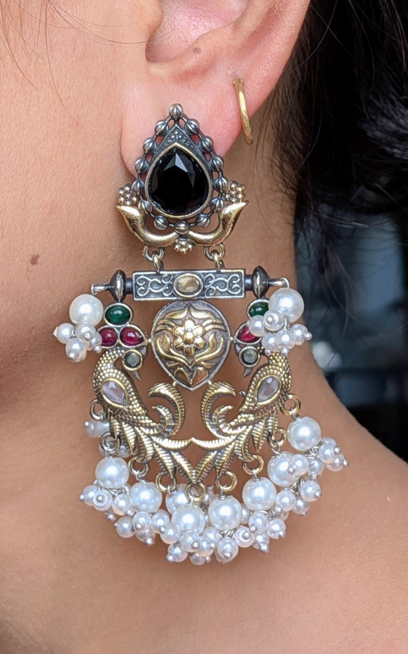 Noir Regal Garden Earrings