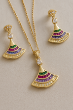 Regal Prism Fan Pendant Set