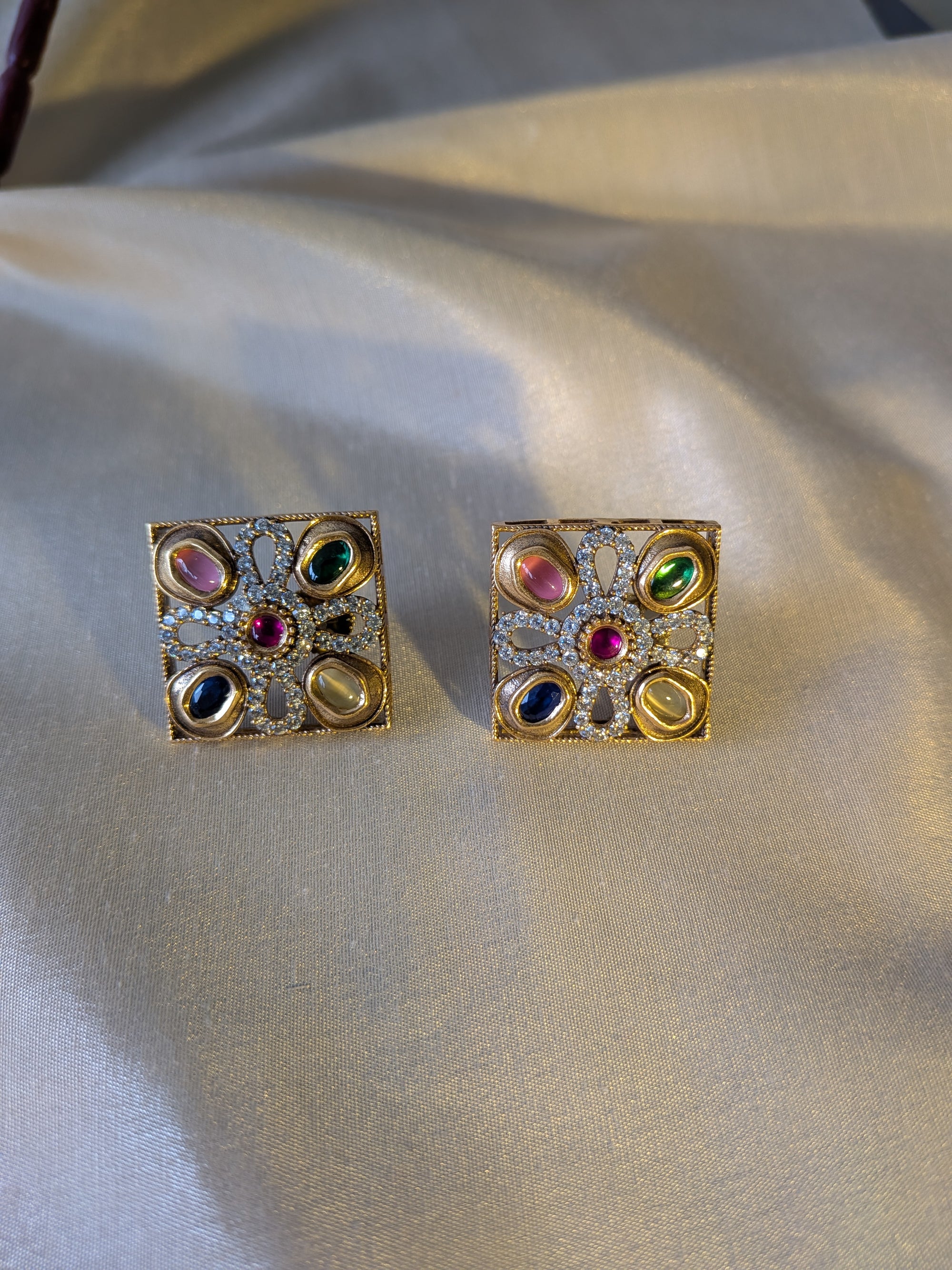 Navratna Harmony  pendant set from TreasureDrum Jewellery