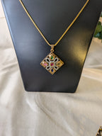 Navratna Harmony  pendant set from TreasureDrum Jewellery