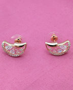 Rose Crescent Studs from TreasureDrum Jewellery
