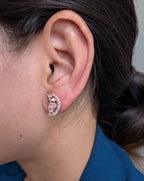Rose Crescent Studs from TreasureDrum Jewellery