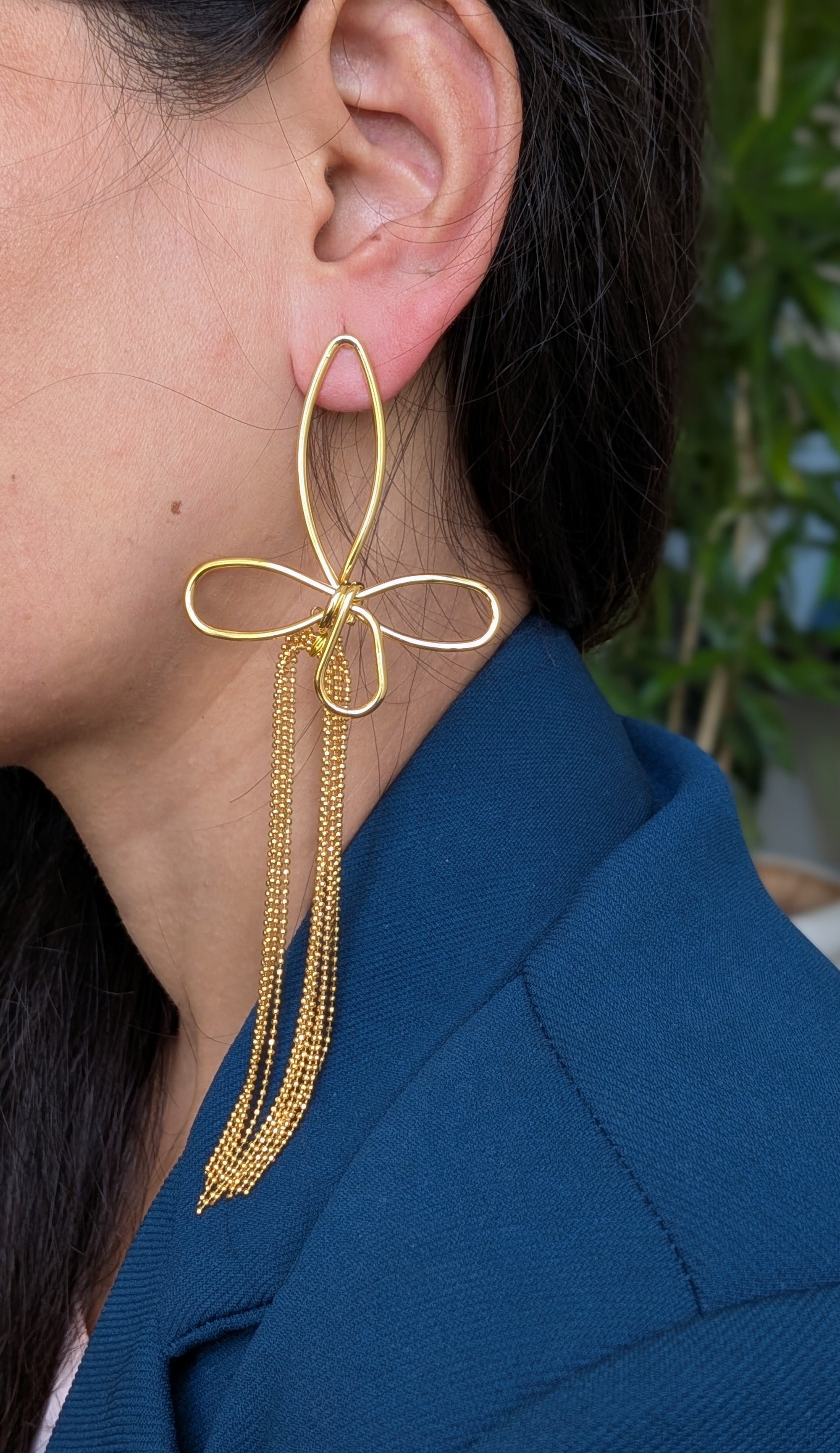 Golden Flutter Threads from TreasureDrum Jewellery
