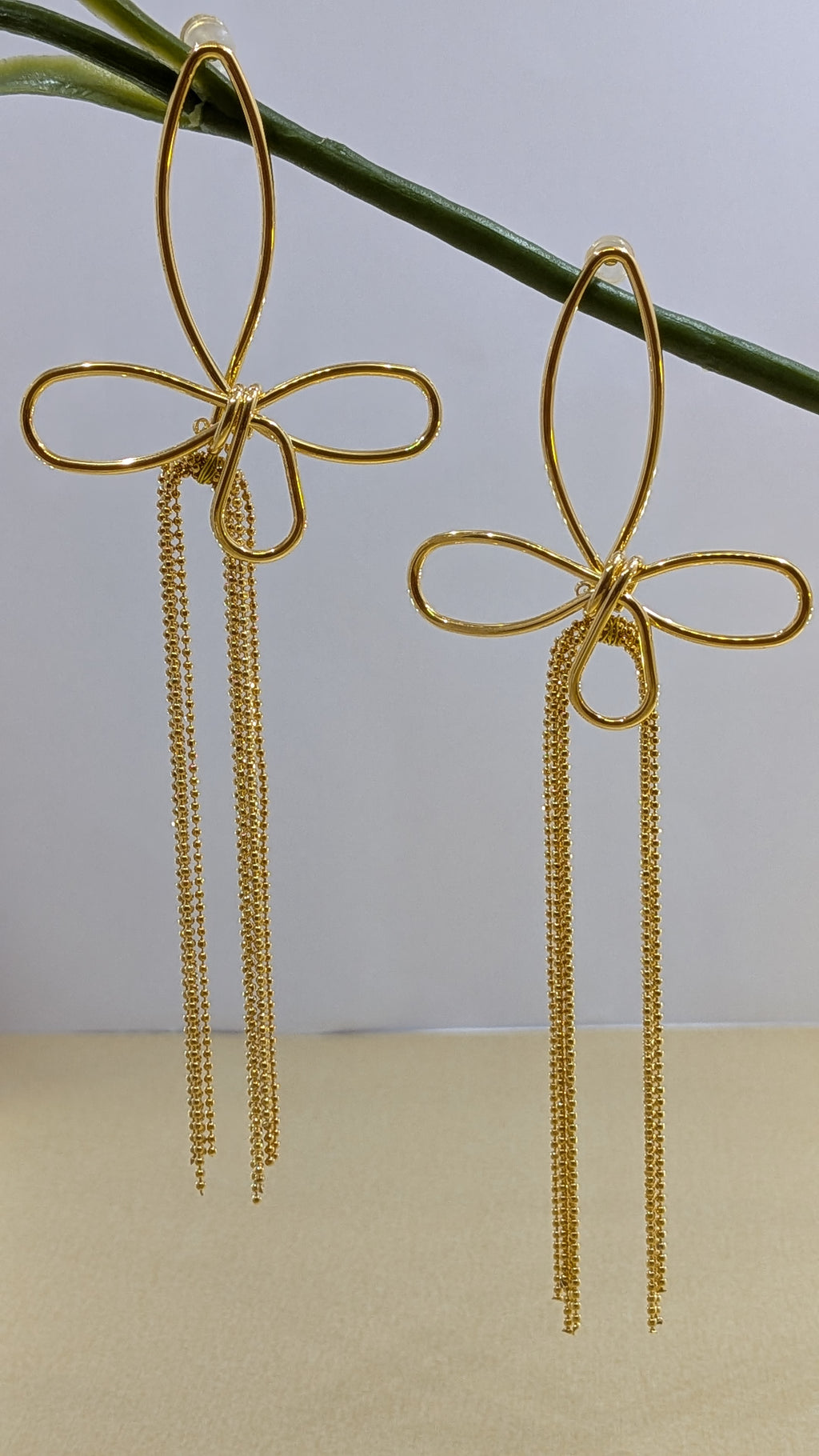 Golden Flutter Threads from TreasureDrum Jewellery