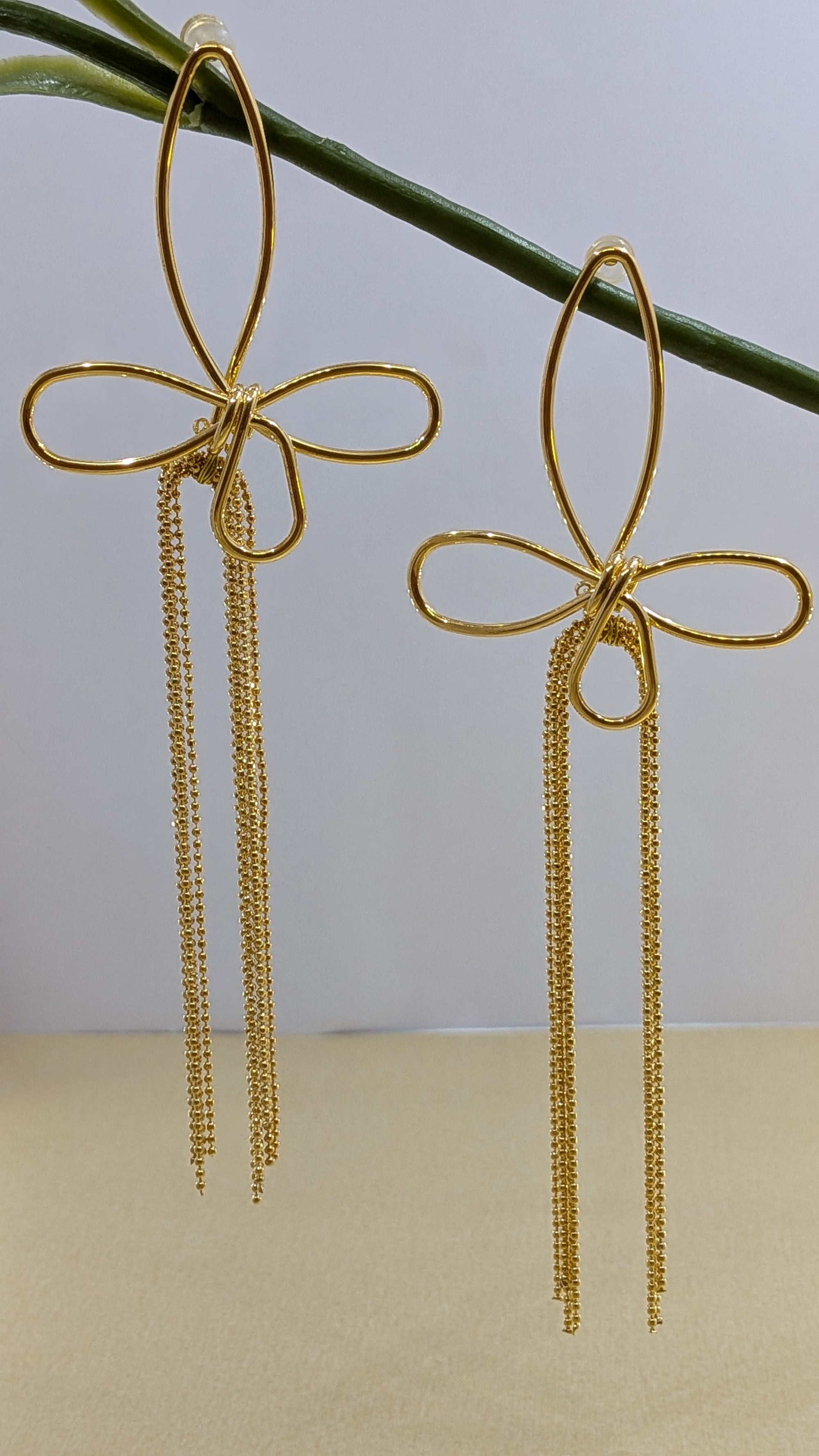 Golden Flutter Threads from TreasureDrum Jewellery