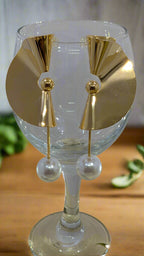 Golden Echo Pearl Drop from TreasureDrum Jewellery