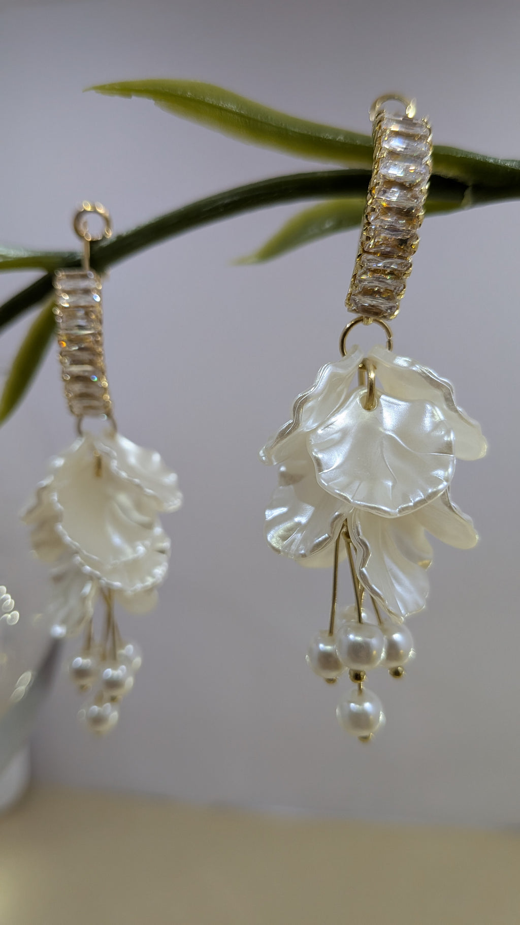 Pearl Bloom Drape Earrings  from TreasureDrum Jewellery