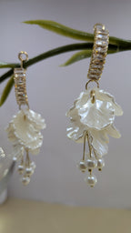 Pearl Bloom Drape Earrings  from TreasureDrum Jewellery