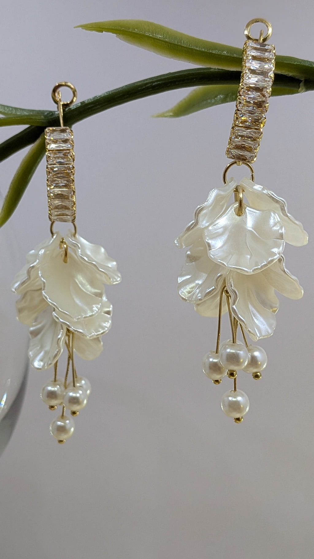 Pearl Bloom Drape Earrings  from TreasureDrum Jewellery