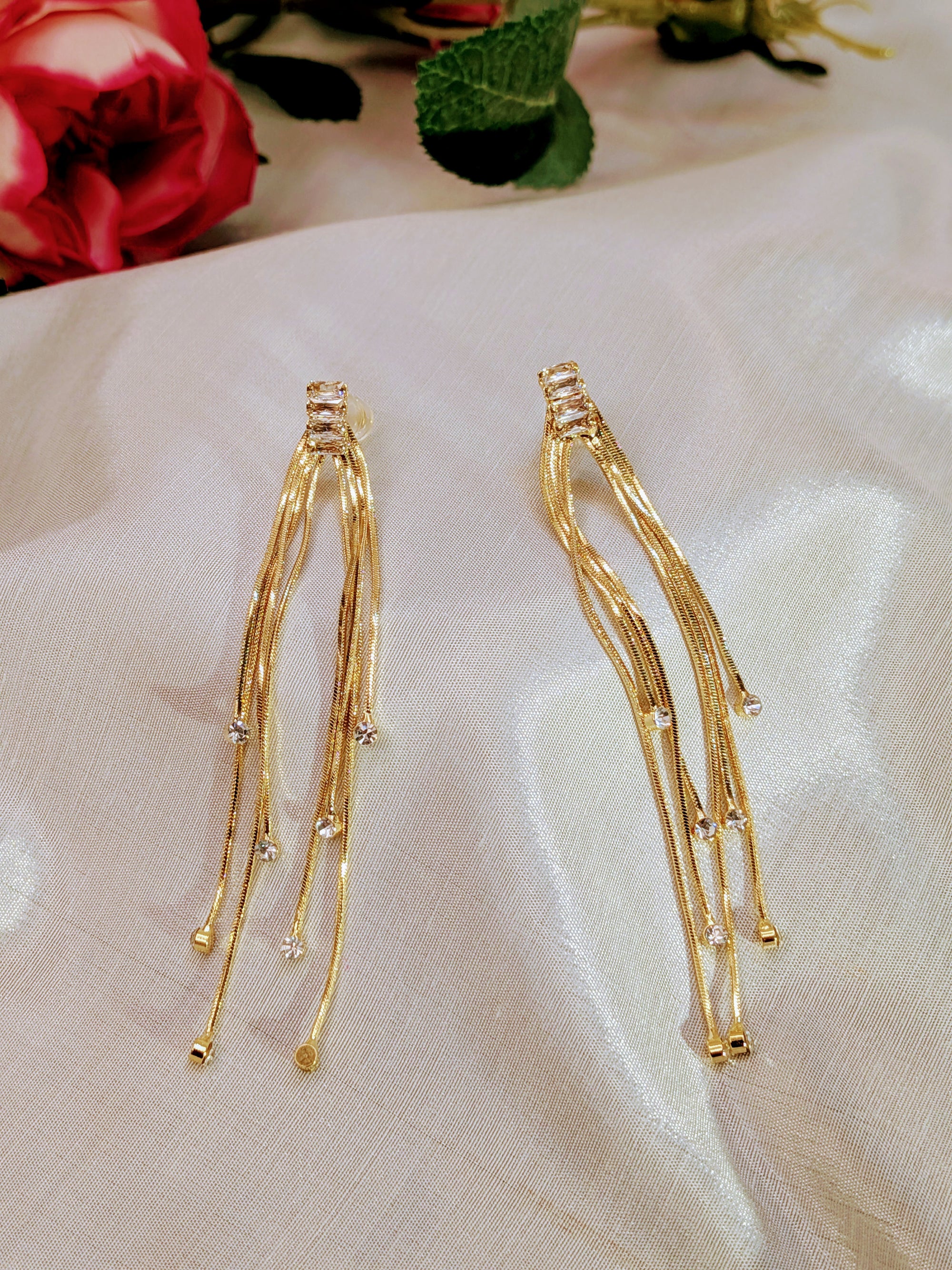Golden Cascade Strings from TreasureDrum Jewellery