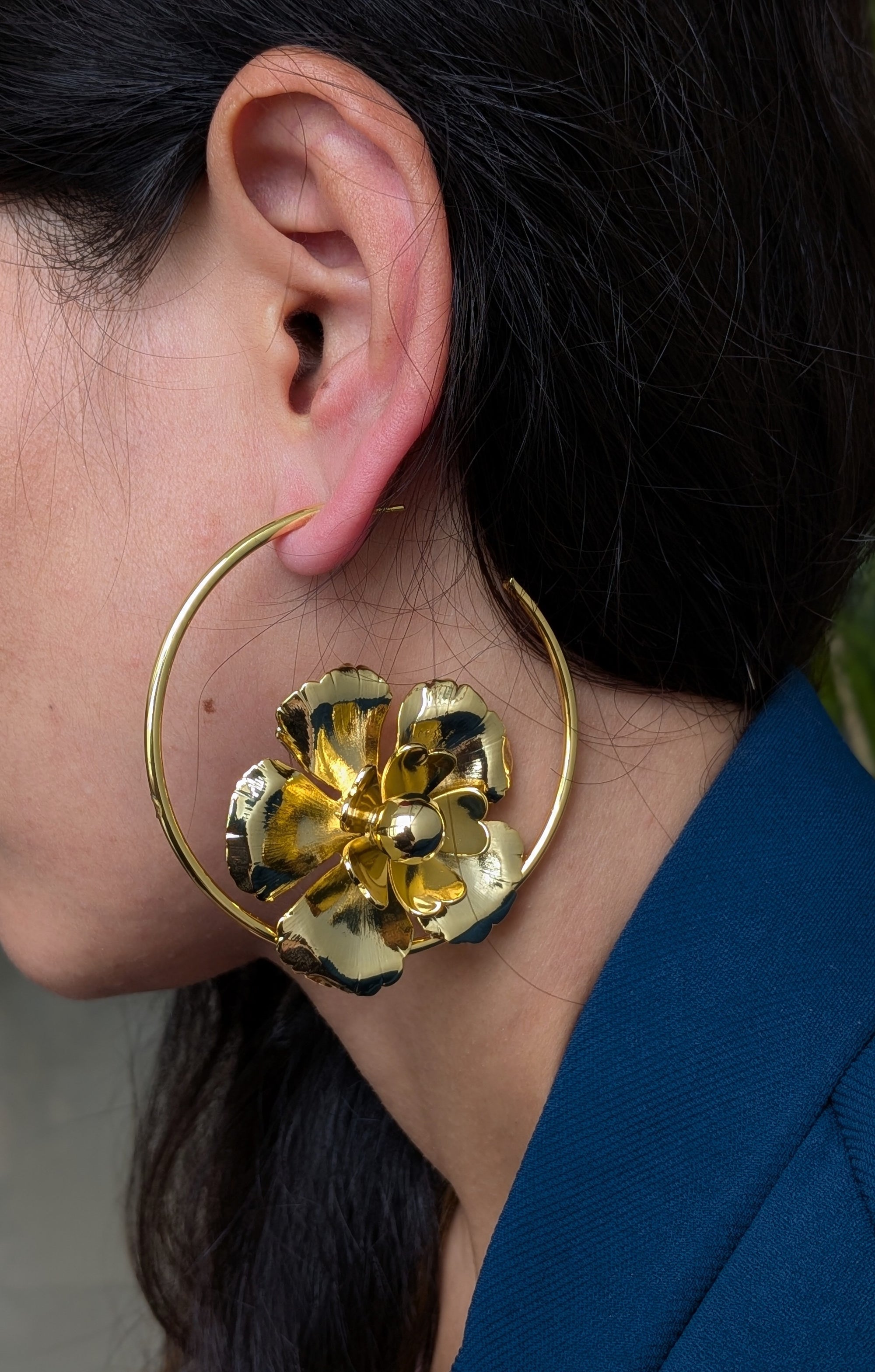 Blooming Gold Hoops  from TreasureDrum Jewellery