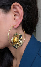 Blooming Gold Hoops  from TreasureDrum Jewellery