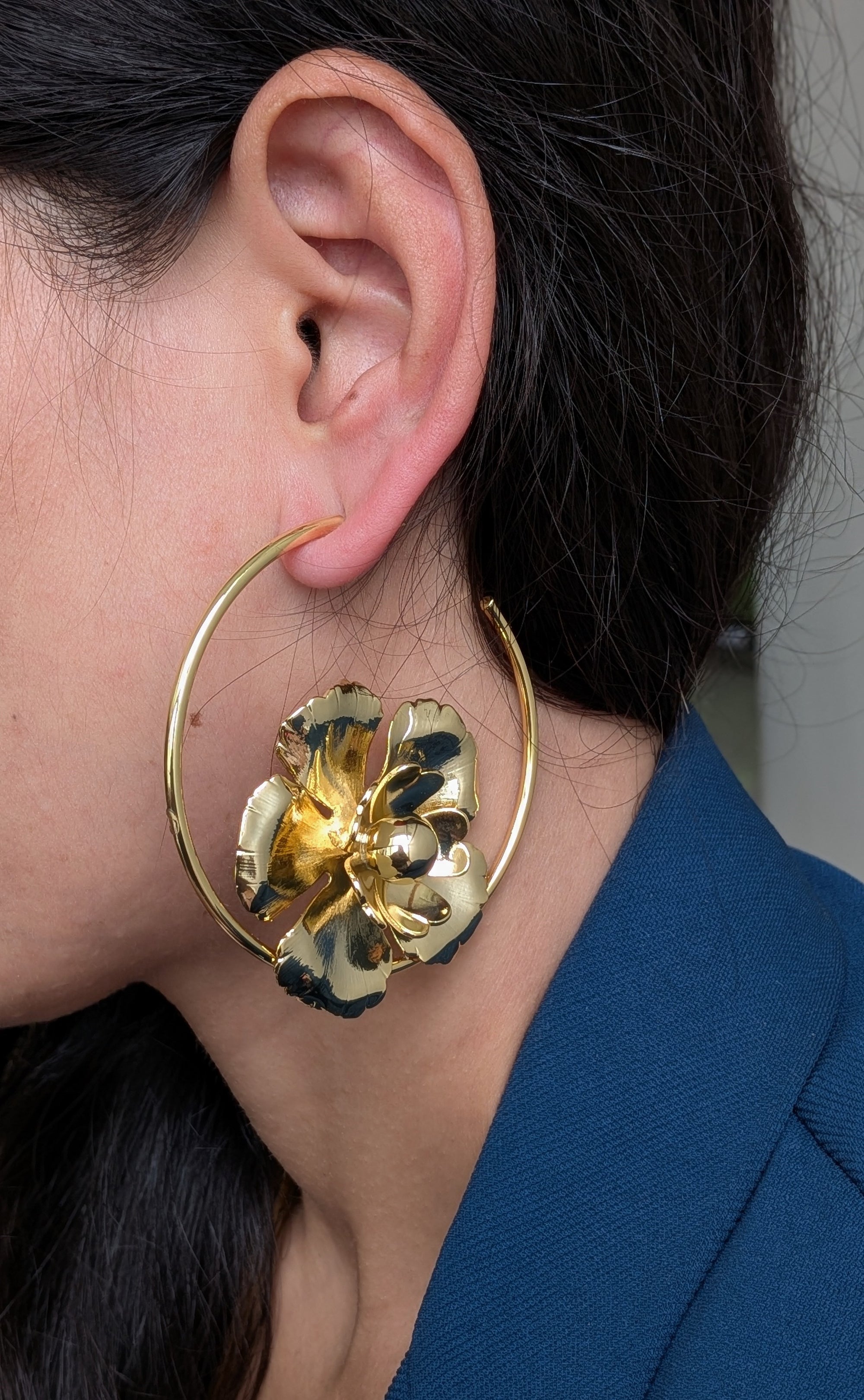 Blooming Gold Hoops  from TreasureDrum Jewellery
