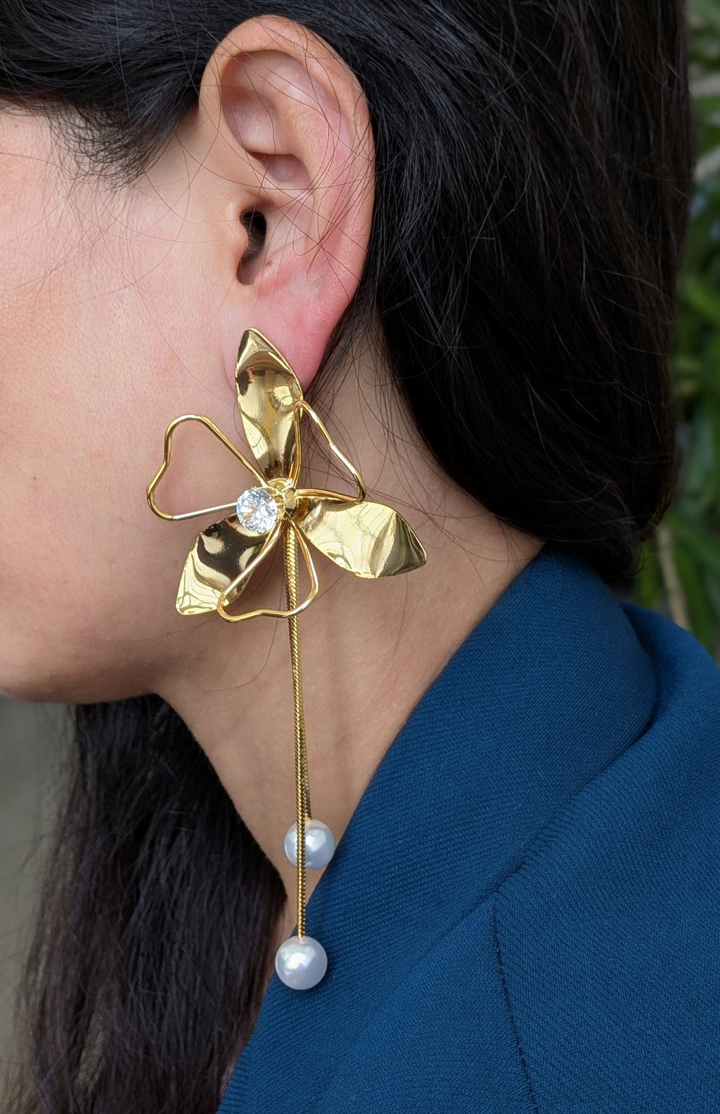 Pearl Bloom Tassel Drops  from TreasureDrum Jewellery