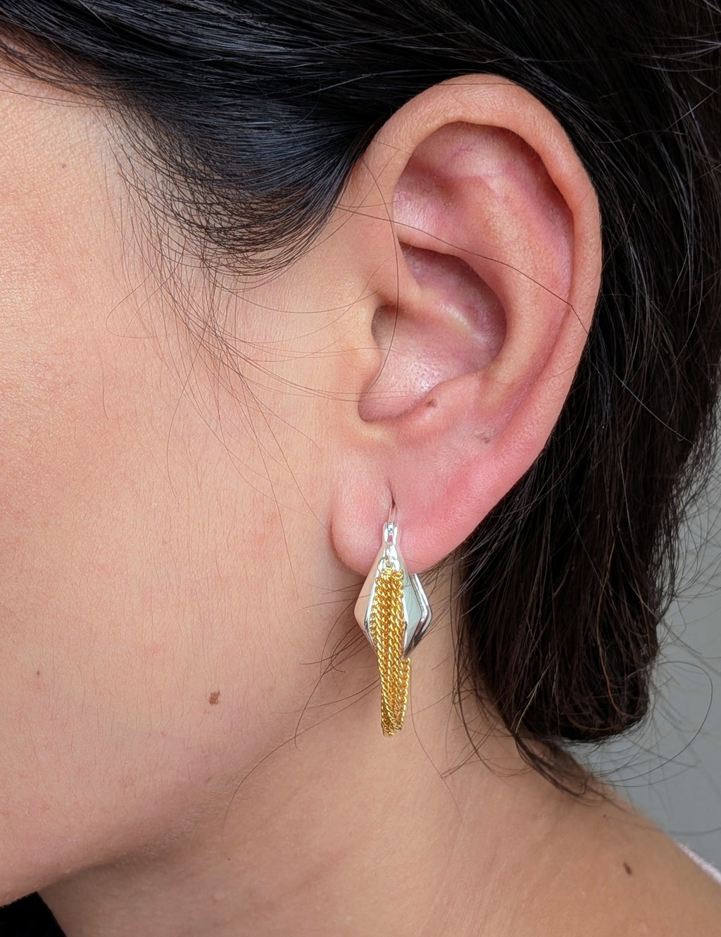 Duodrape Hoops from TreasureDrum Jewellery