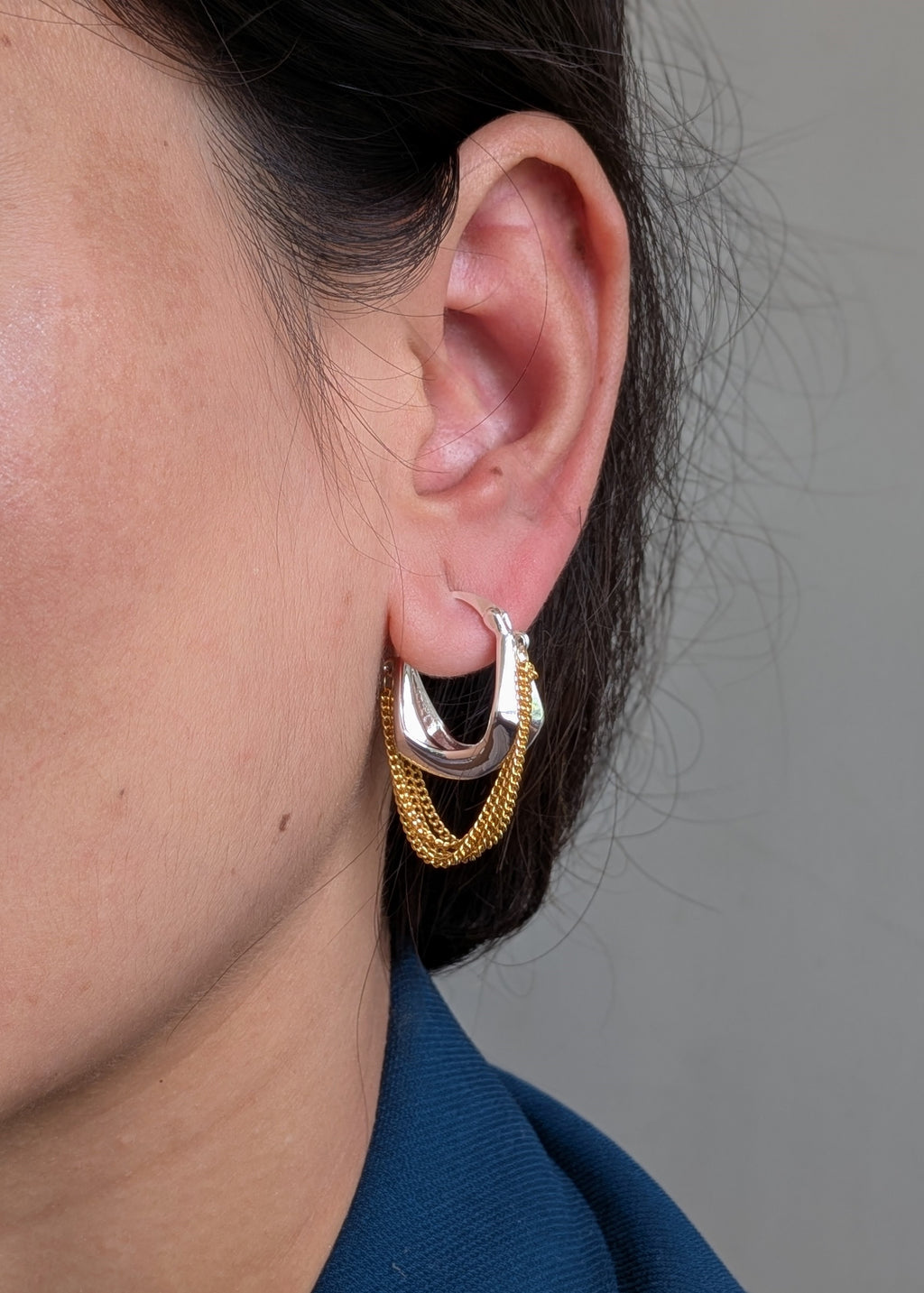 Duodrape Hoops from TreasureDrum Jewellery