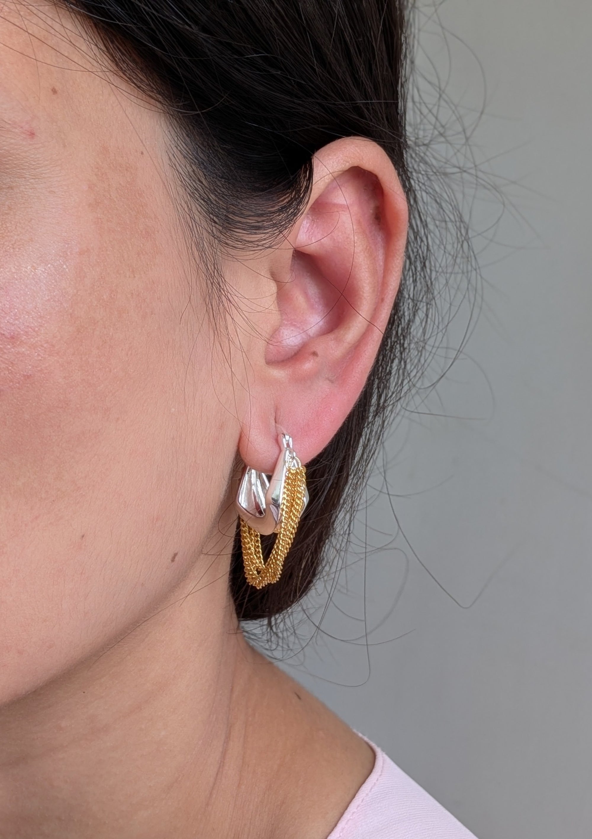 Duodrape Hoops from TreasureDrum Jewellery