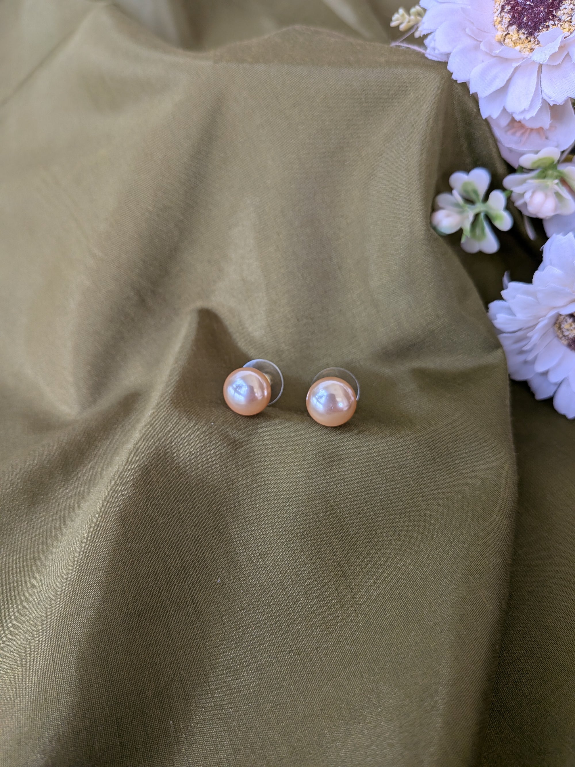 Lustra Pearl Studs from TreasureDrum Jewellery