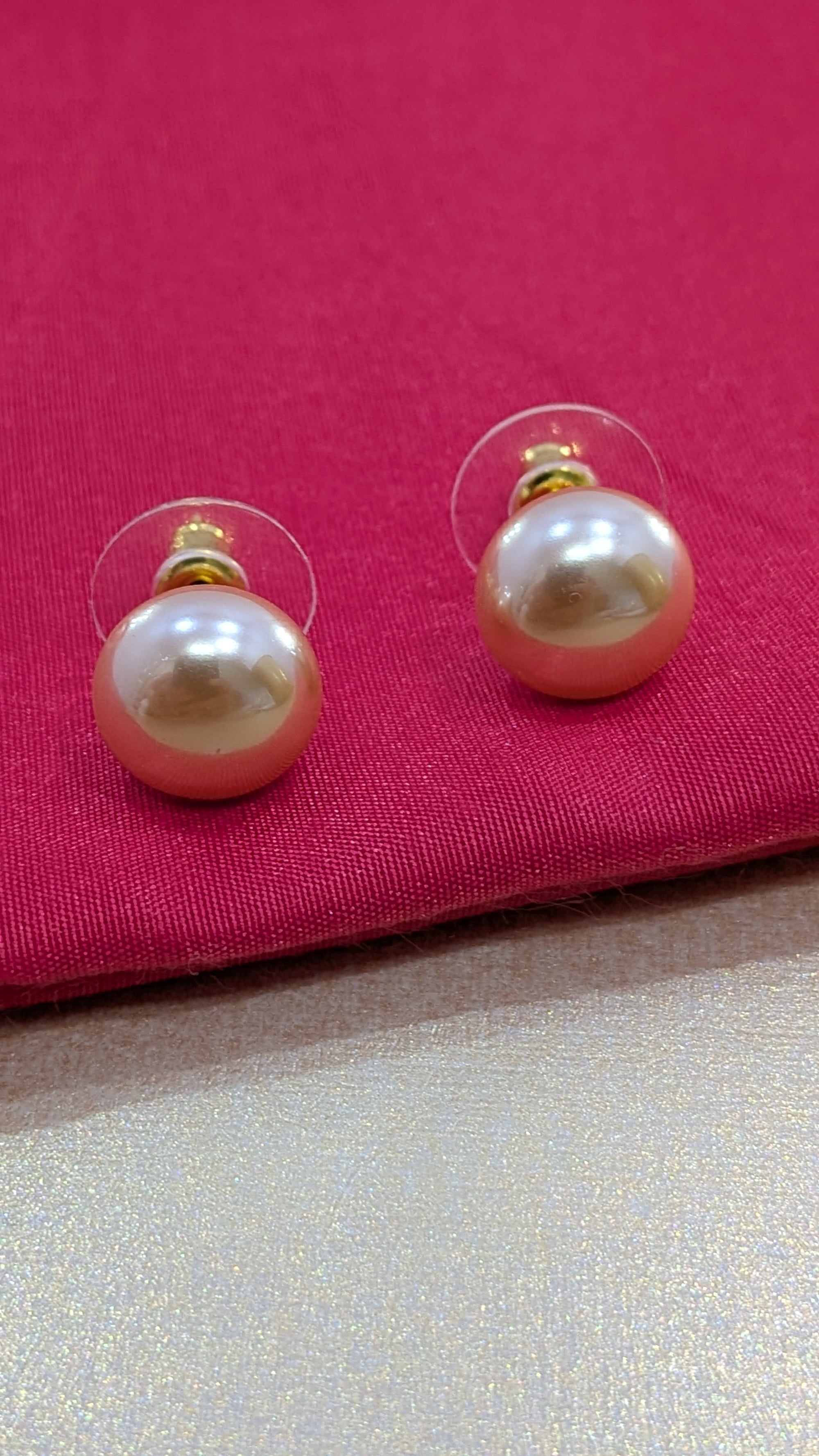 Lustra Pearl Studs from TreasureDrum Jewellery