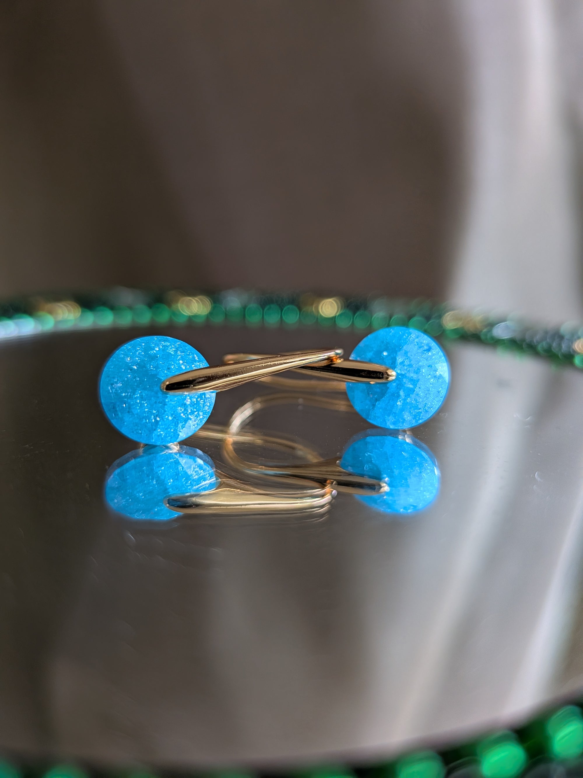 Aurora Dot Drop Earrings from TreasureDrum Jewellery