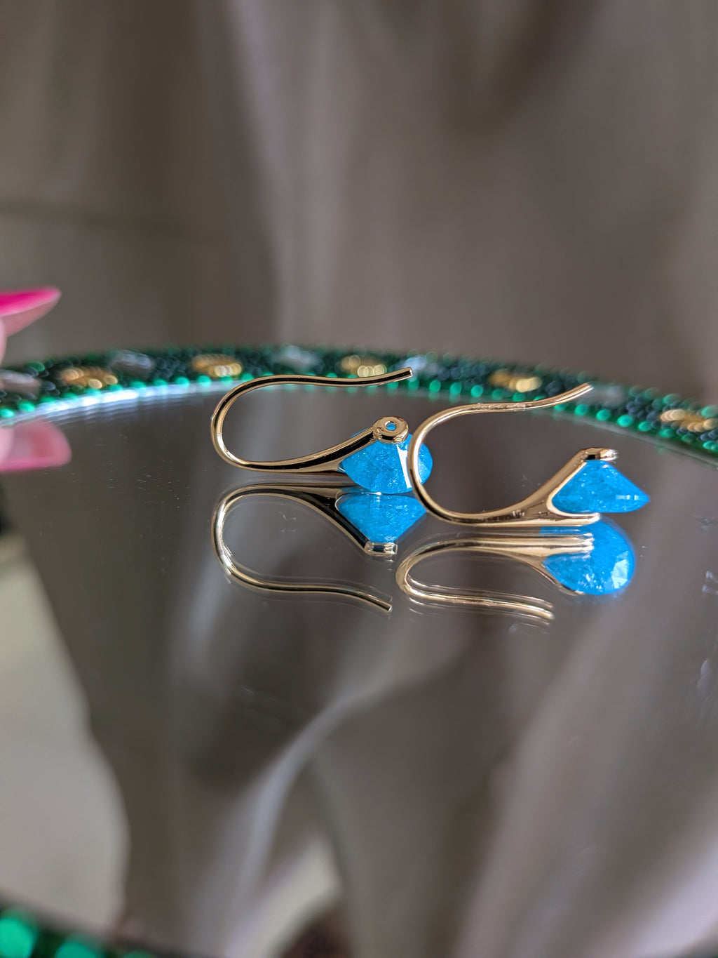 Aurora Dot Drop Earrings from TreasureDrum Jewellery