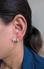 Bloomtwist Dual Tone Floral Studs from TreasureDrum Jewellery