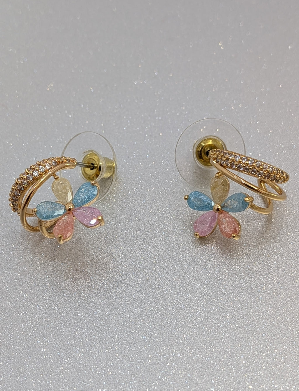Bloomtwist Dual Tone Floral Studs from TreasureDrum Jewellery
