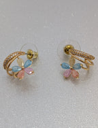 Bloomtwist Dual Tone Floral Studs from TreasureDrum Jewellery