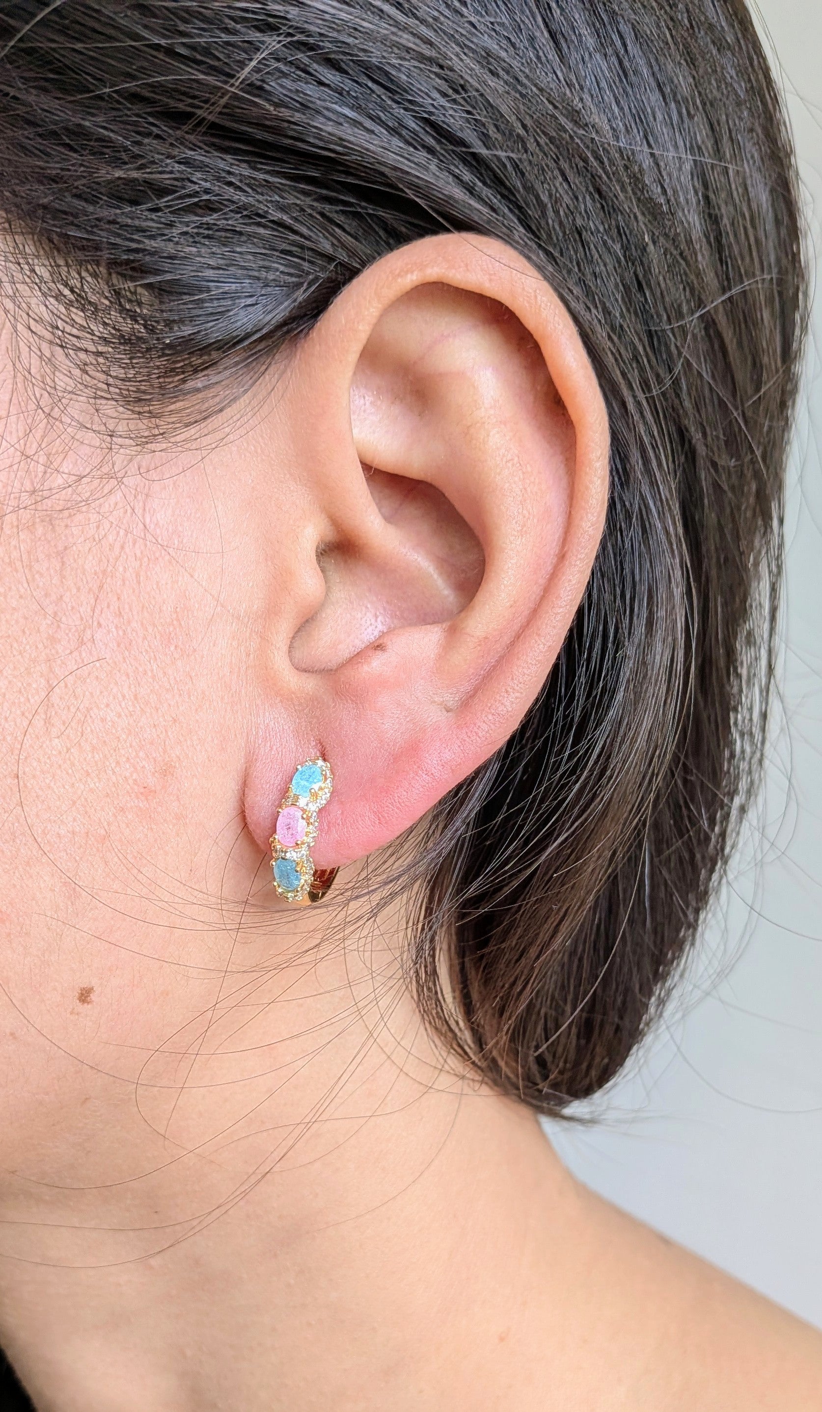 Pastelaura Mini Hoops from TreasureDrum Jewellery