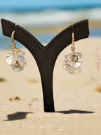 Frosted Orchid Drop Earrings from TreasureDrum Jewellery