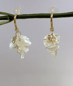 Frosted Orchid Drop Earrings from TreasureDrum Jewellery