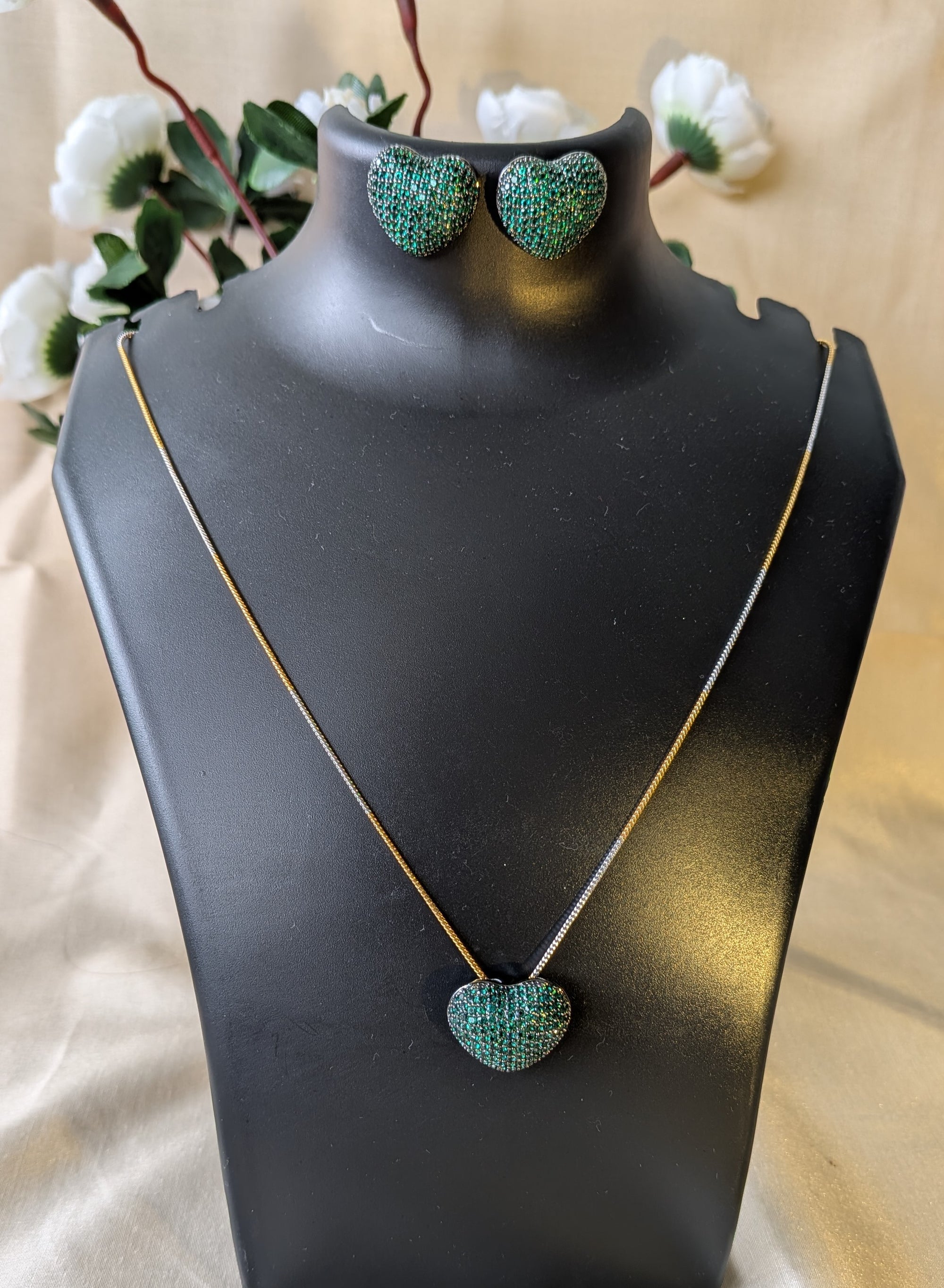 Heartspark Crystal Studs from TreasureDrum Jewellery