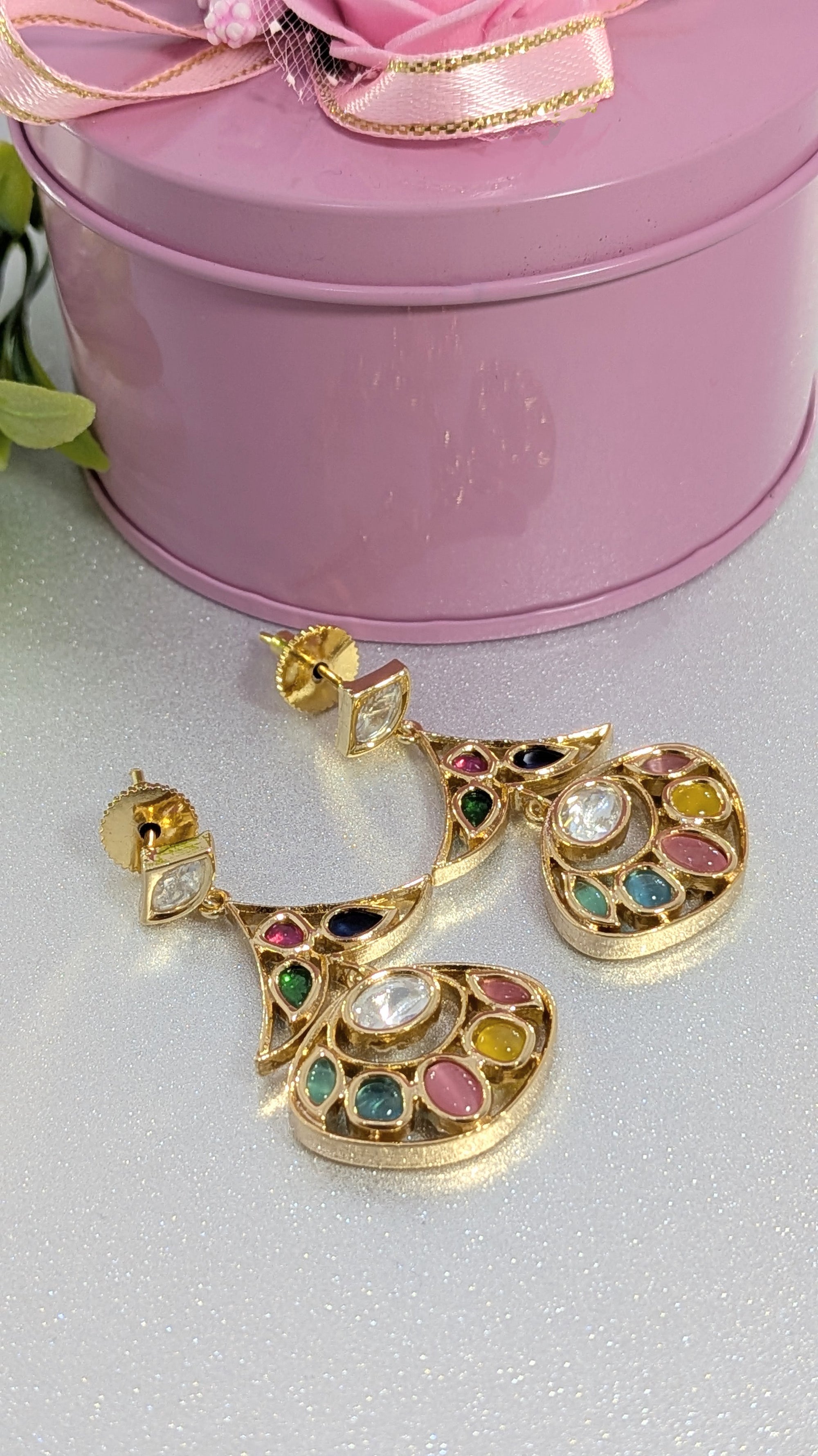 Navrang Dome Drops  from TreasureDrum Jewellery