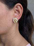 Sitaara Polki Floral Studs from TreasureDrum Jewellery