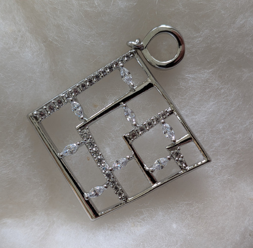 Zirsquare Deco pendant set from TreasureDrum Jewellery