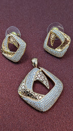 Auraedge Geometric  pendant set from TreasureDrum Jewellery