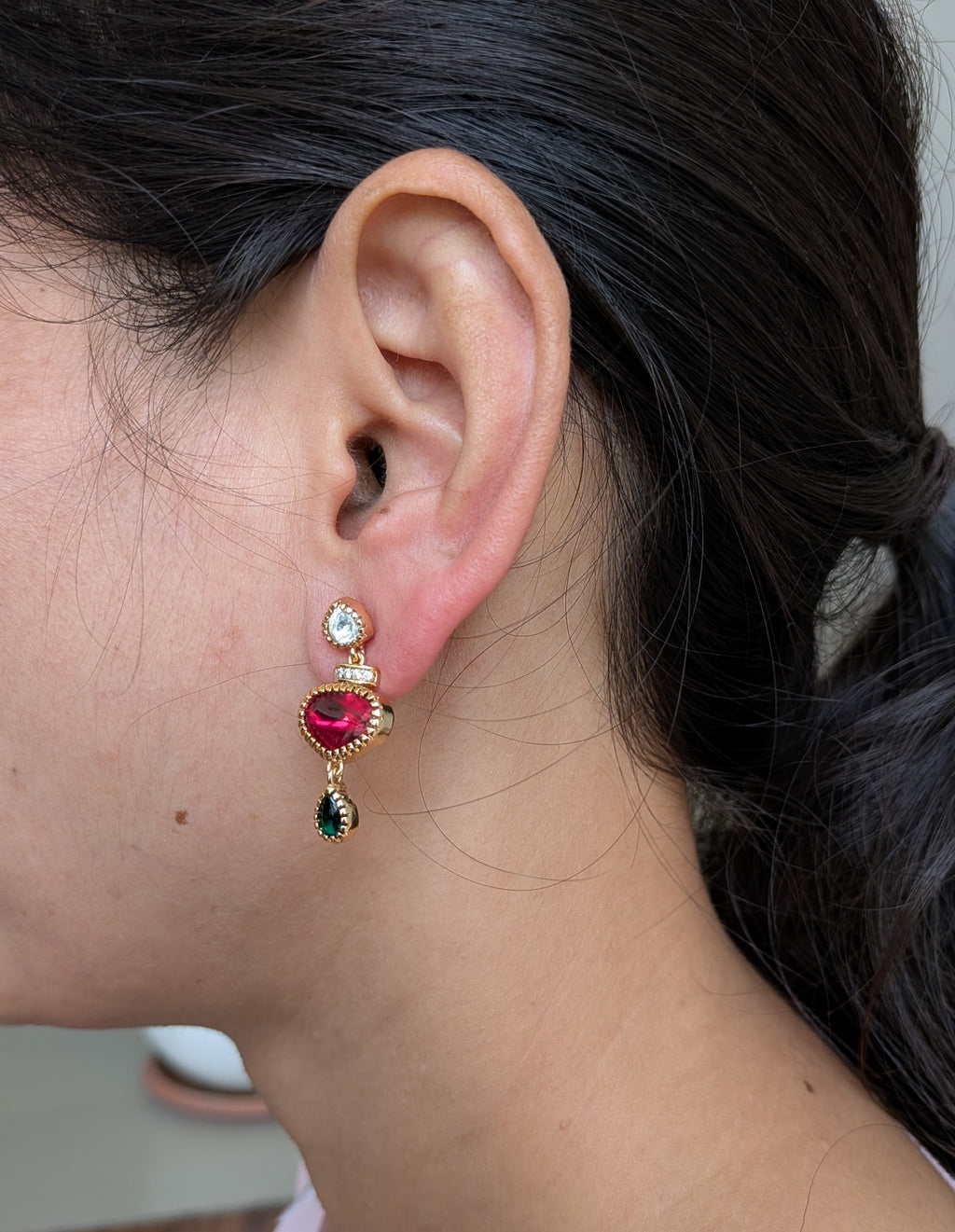 Royal Glimmer Drop Earrings from TreasureDrum Jewellery