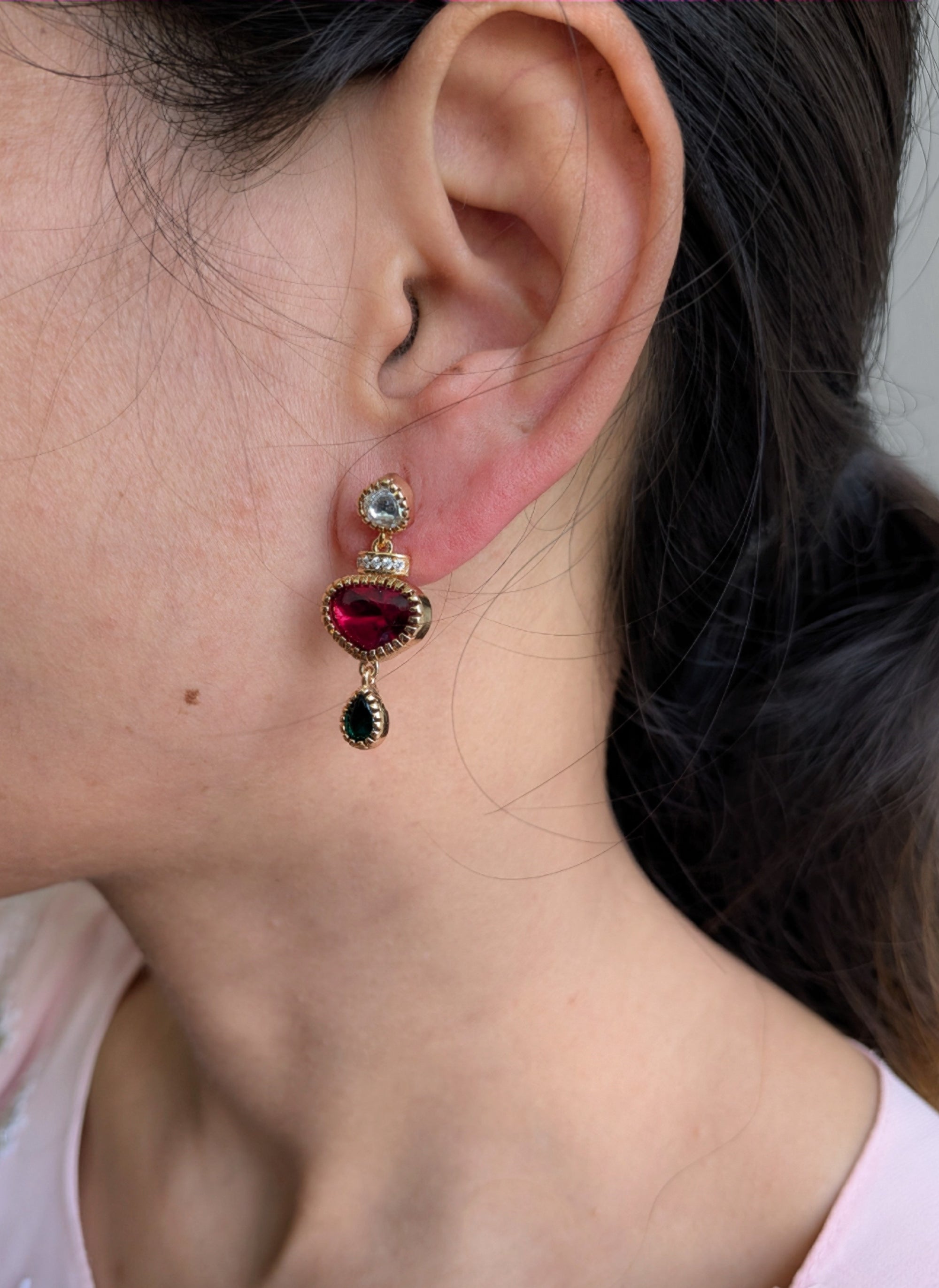 Royal Glimmer Drop Earrings from TreasureDrum Jewellery